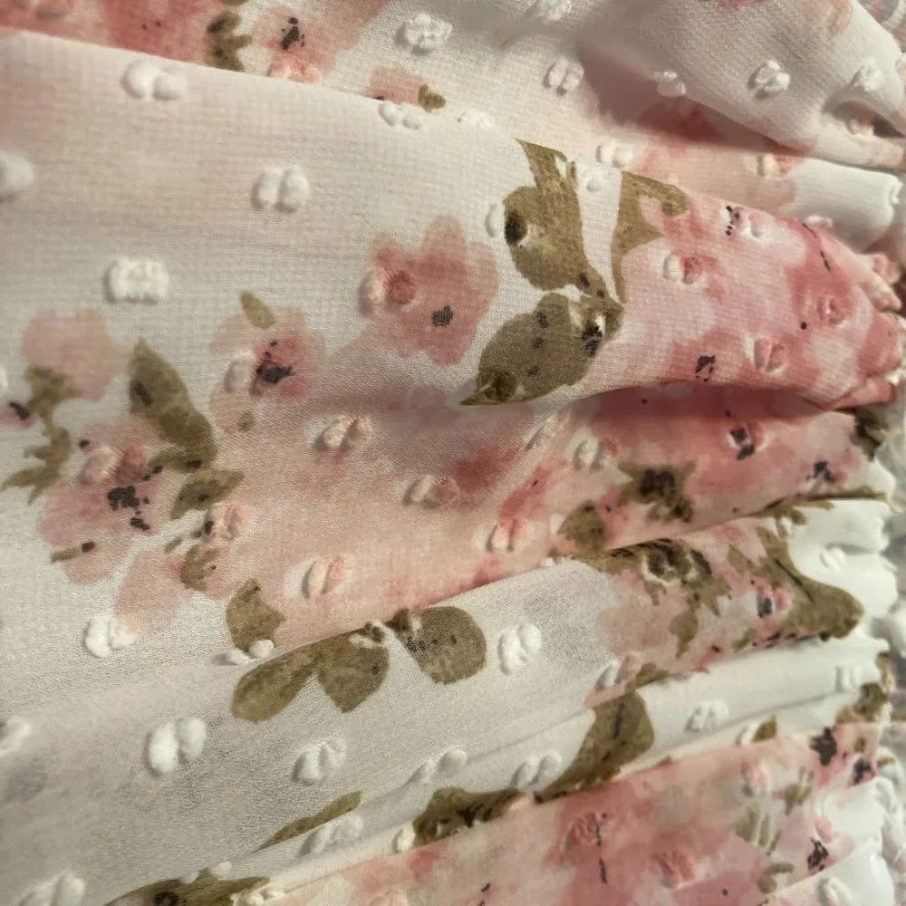 Bonnie Jean Girls Party Dress Size 2T  Blue/Pink/White Swiss Dots NWT